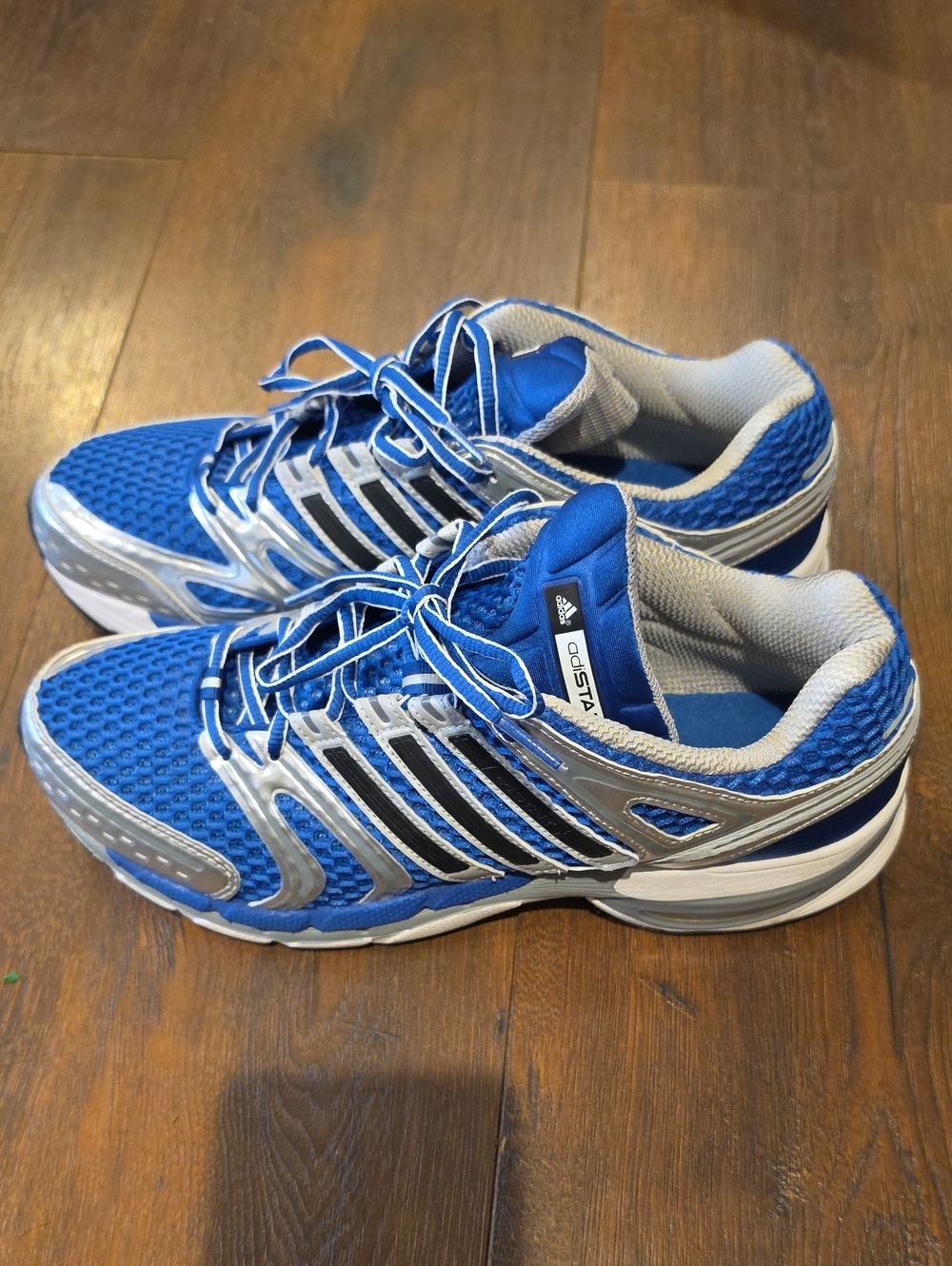 adidas Adistar Control 5 Men's Blue and Silver Athletic Running Shoes